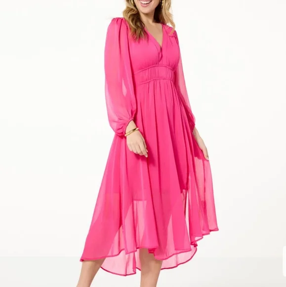 Jessica Simpson | Dresses | 525 Jessica Simpson Pink Bonita Chiffon Dress |  Poshmark
